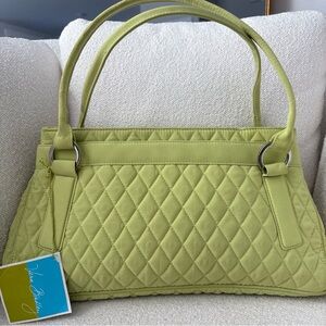 Vera Bradley Trapeze Quilted Key Lime Handbag Retired-Vintage